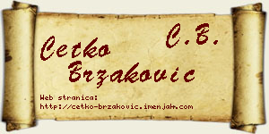 Ćetko Brzaković vizit kartica
